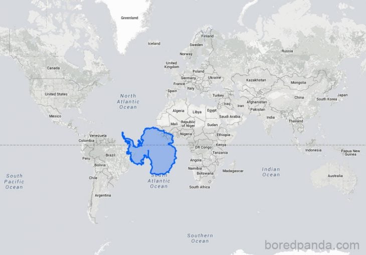 Antártida en Brasil mapa