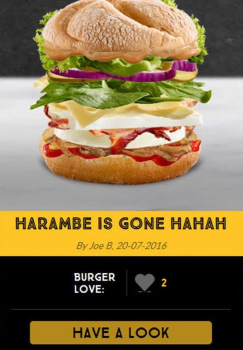 harambe hamburguesa