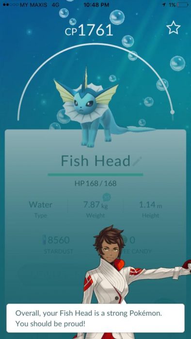 cabeza de pescado pokemon