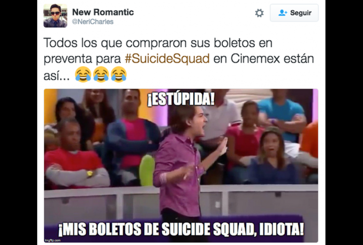 Memes por cancelación de Suicide Squad en Cinemex