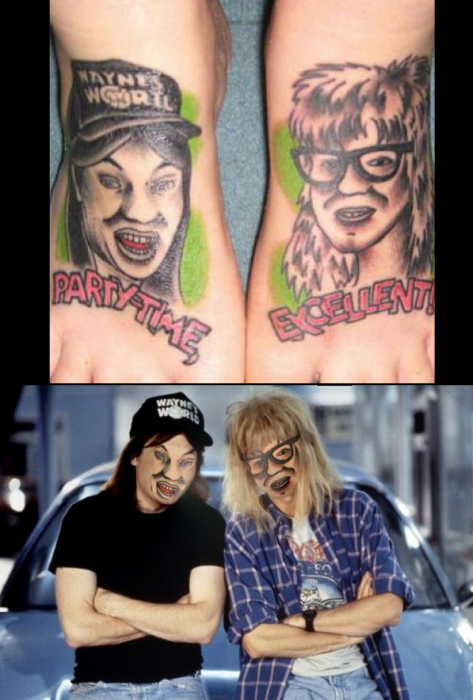 el mundo de wayne tatuajes