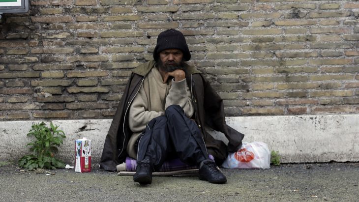 Indigente en la calle