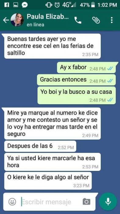 contesta un extraño