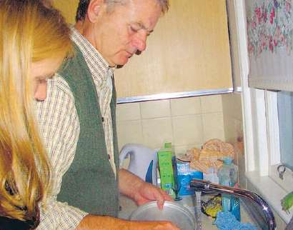 bill murray lavando platos