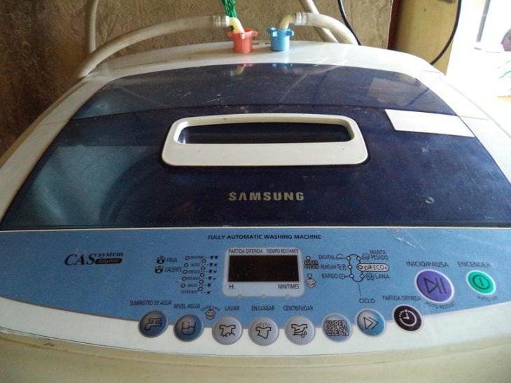 Lavadora Samsung azul