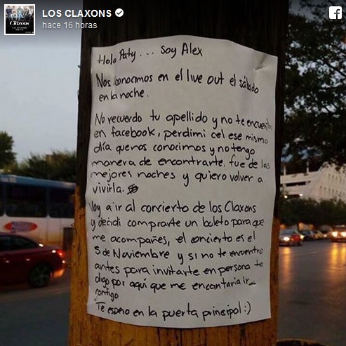 los claxons "Paty, ¡¿dónde estás?!"