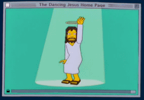Jesús bailando en Los Simpson