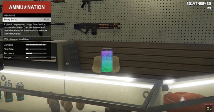 Samsung Galaxy Note7 en GTA V