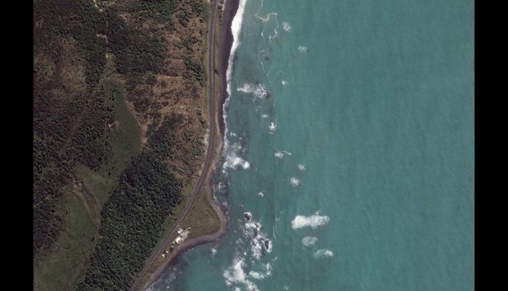 costa de Waipapa antes del sismo