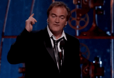 Quentin Tarantino en un discurso