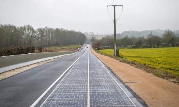 Carretera solar en Normandía