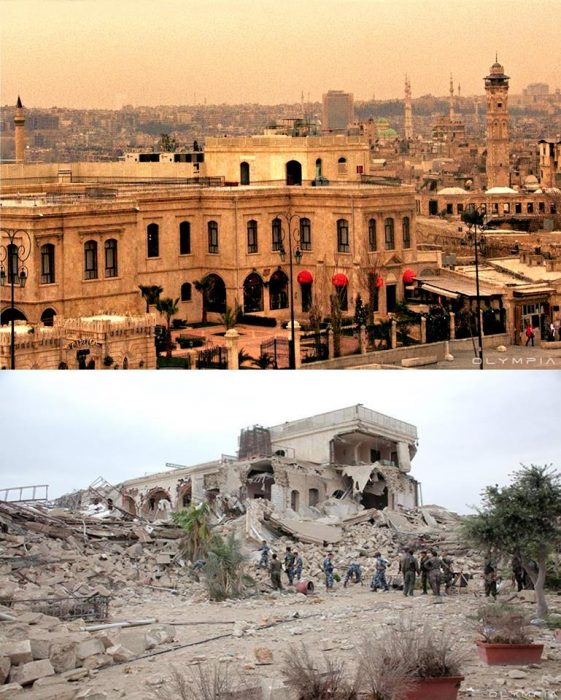 Antes y después en fotografías de Aleppo