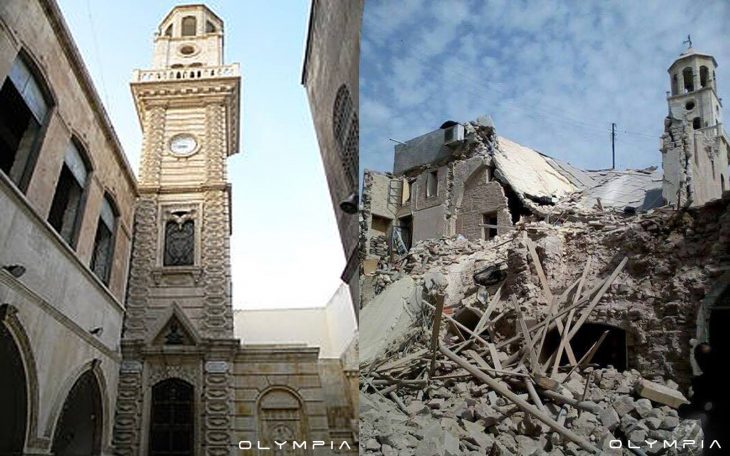 Antes y después en fotografías de Aleppo