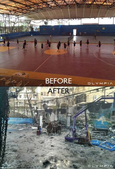 Antes y después en fotografías de Aleppo