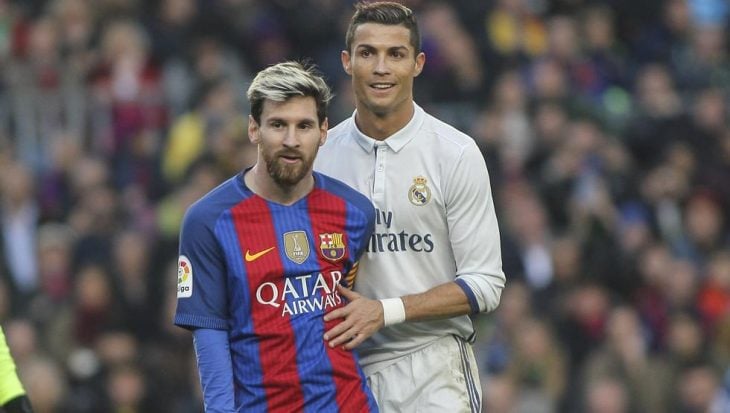 Messi y Cristiano en un clásico