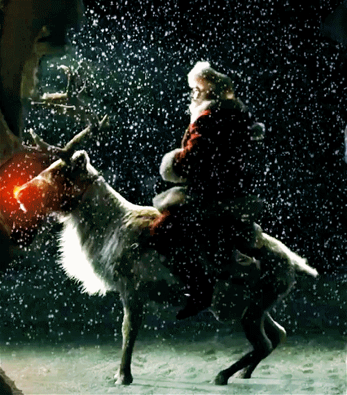 Santa en su reno