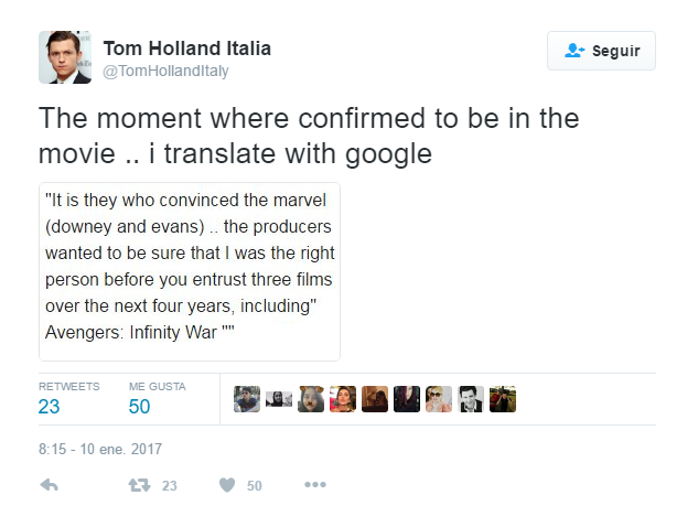 Twitter Tom Holland