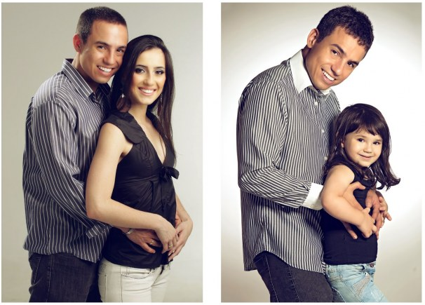 Rafael del Col y su hija sesión de fotos abrazo