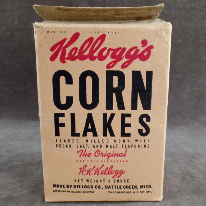 Caja antigua de Corn Flakes