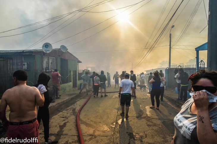 Fuego en valparaíso