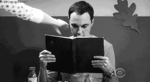 Sheldon Cooper reads