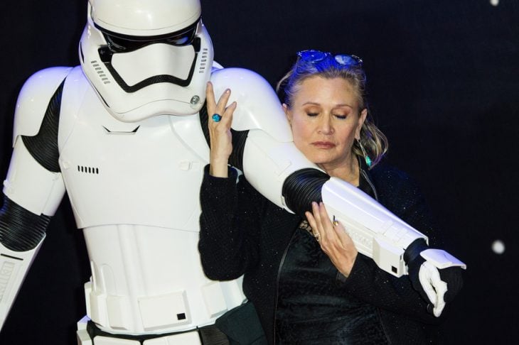 Carrie Fisher con StormTrooper