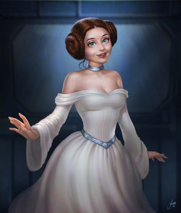 Princesa Leia caricatura