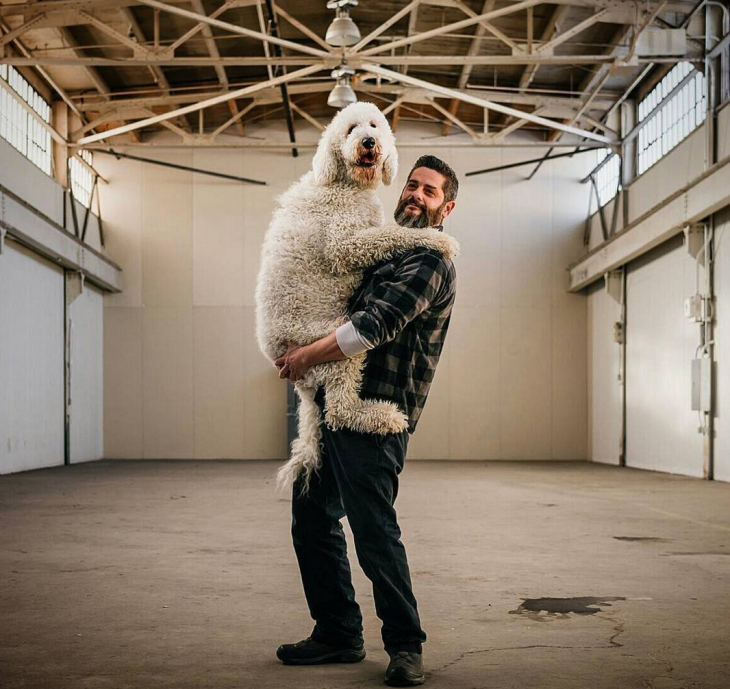 Cline y su perro Juji