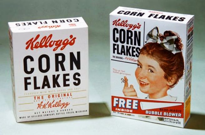 Caja antigua de Corn Flakes