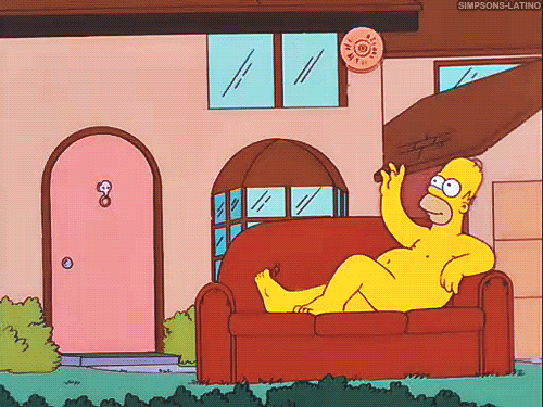 Homero desnudo sillón 