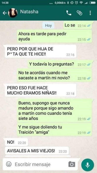 Historia de terror en Whatsapp