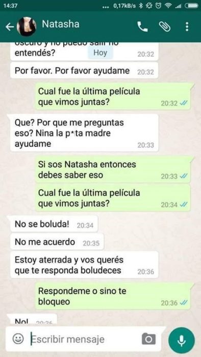 Historia de terror en Whatsapp