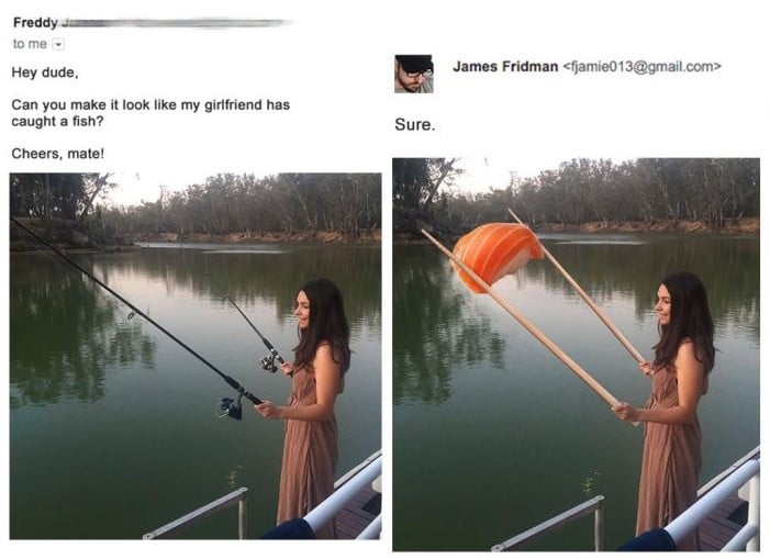 mujer pescando