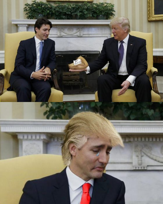 Trudeau y Trump en Batalla de Photoshop