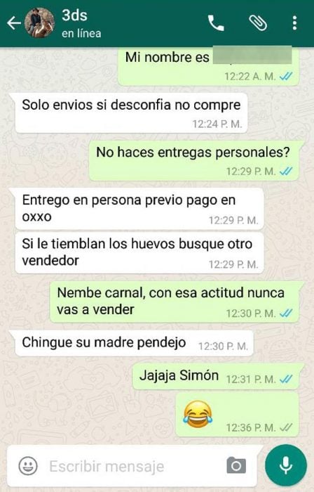 estafa mercado libre whatsapp
