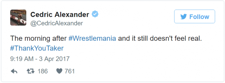 Cedric alexander tweet undertaker