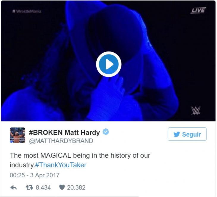 matt hardy undertaker tweet