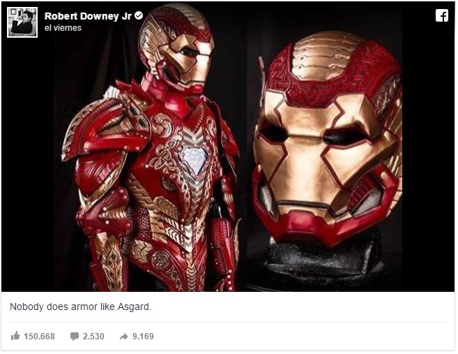 Post robert Downey Iron Man Asgard