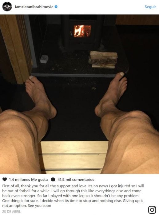 Zlatan insta rodilla