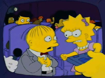 gif el corazón de rafa rompiéndose Los Simpson