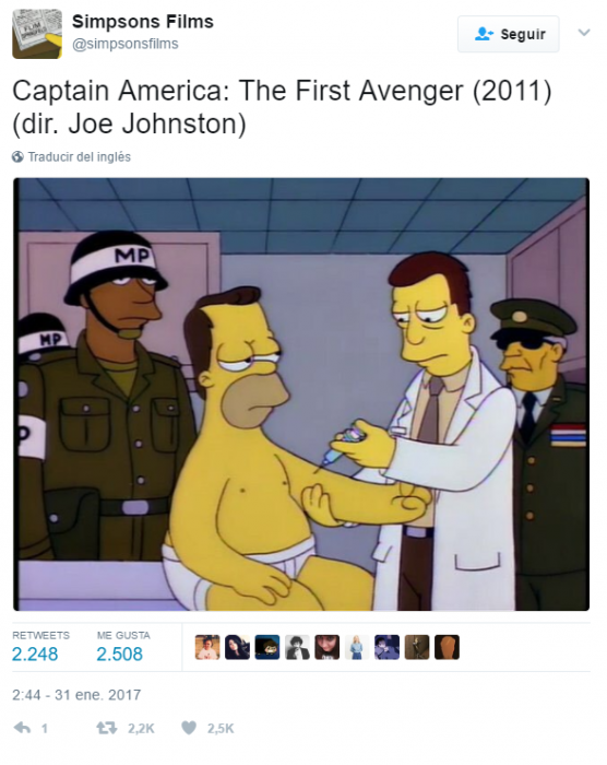 capitan america simpsons