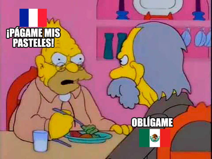 guerra de los pasteles méxico y francia meme