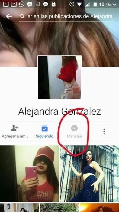 mensaje a facebook