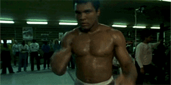Muhammad Ali entrenando