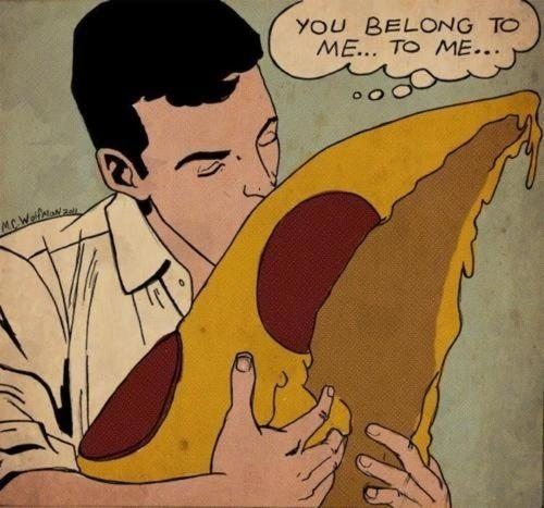 me encanta la pizza comic