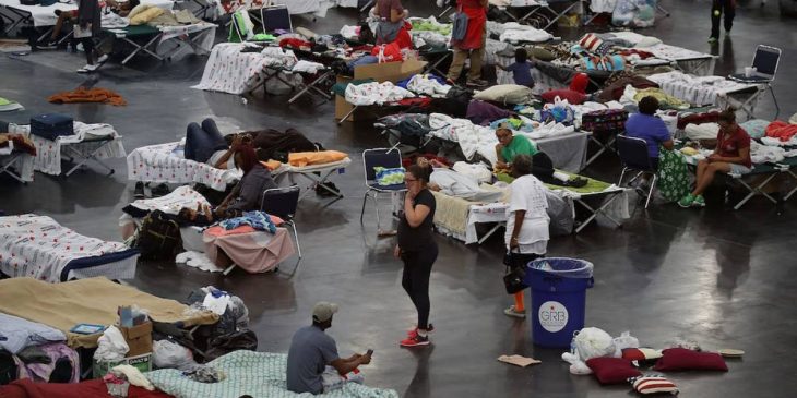 Damnificados por el huracán Harvey