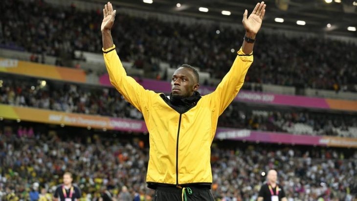 Usain Bolt celebra