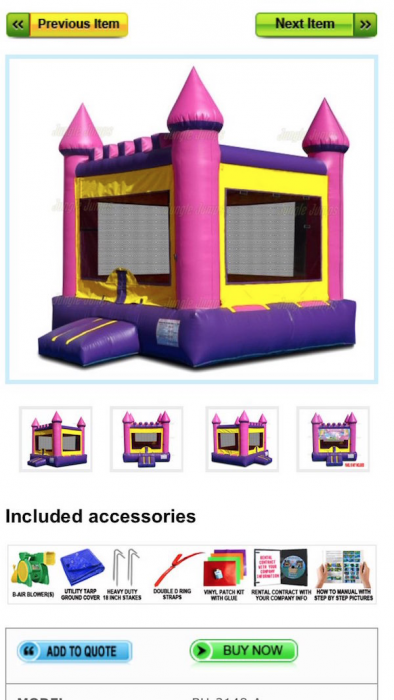 castillo inflable cita