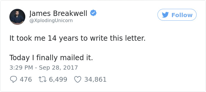 la carta 14 años después