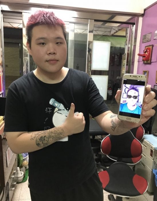 Se tatuó en Taiwán 